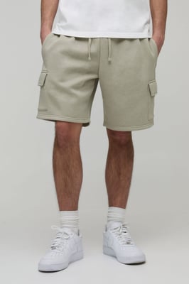 Basic Relaxed Fit Cargo Jersey Short