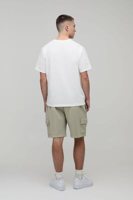 Basic Relaxed Fit Cargo Jersey Short