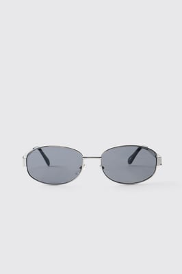 Man Round Metal Sunglasses