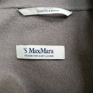 'S Max Mara Belted Coat in Brown Virgin Wool