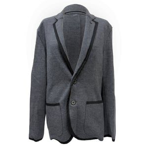 Lanvin Single-Breasted Notch Collar Blazer in Grey Wool