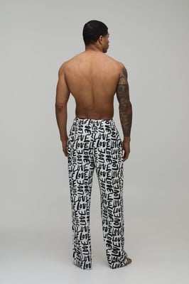 Relaxed Love All Over Printed Valentines Loungewear Bottoms