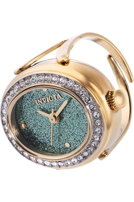 Invicta Mini 49602 Dames Horloge - Quartz Uurwerk - Roestvrij Staal met groene Wijzerplaat - 24mm