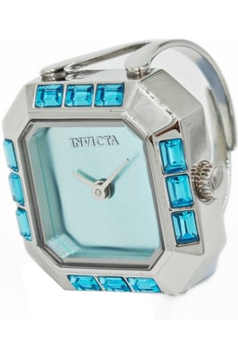 Invicta Mini 49579 Dames Horloge - Quartz Uurwerk - Roestvrij Staal met blauwe Wijzerplaat - 21mm