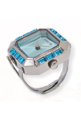Invicta Mini 49579 Dames Horloge - Quartz Uurwerk - Roestvrij Staal met blauwe Wijzerplaat - 21mm