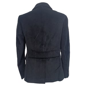 Dubbelbreasted blazer met zakken van Mr. P. in zwart corduroy.