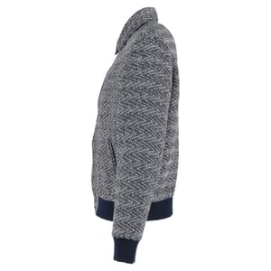 Etro Bomberjack met textuur, marineblauw, katoen