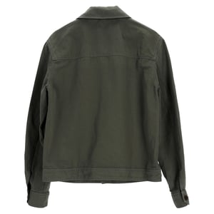De heer P. Camp-Collar jas van geverfd katoen in groene kleur.