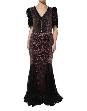 Lace Embellished Evening Dress