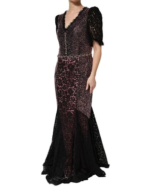 Lace Embellished Evening Dress