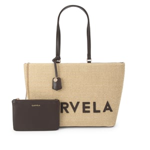 Carvela Frame Raffia Tote Bag