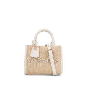 Carvela  Frame Raffia Micro Bag