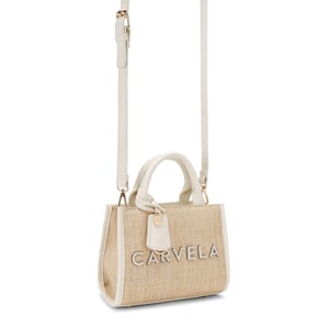 Carvela  Frame Raffia Micro Bag