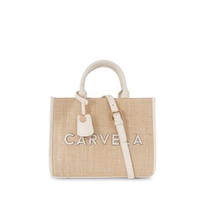 Carvela Frame Raffia Midi Bag
