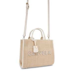 Carvela Frame Raffia Midi Bag