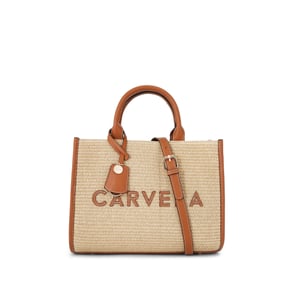 Carvela Frame Raffia Midi Bag