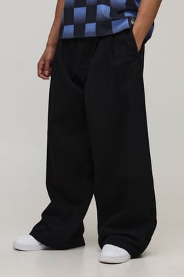 Wide Leg Pleat Front Jeans