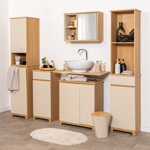 4bathroomz Trente badkamerkast hoog kolomkast /beige