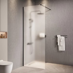 Badplaats Douchewand florida 60 x 200 cm zwart – inloopdouche 8 mm met