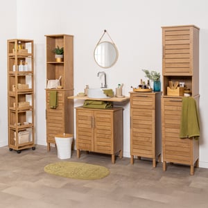 4bathroomz Bozen badkamerkast met wasmand kolomkast -