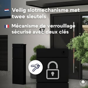 4gardenz ® vrijstaande brievenbus gegalvaniseerd staand met slot -
