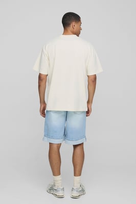 Regular Fit Washed Turn Up Hem Jorts