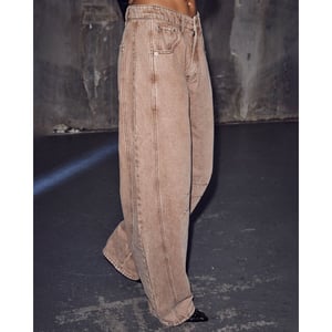 Haute L'Amitié Haute l’amitié drew barrel panel tall jeans camel