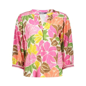 Geisha 63283-20 718 blouse ecru/tobacco/pink