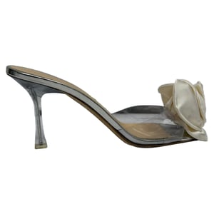 Magda Butrym Blommiga Plexi Slidesandaler i Vit PVC