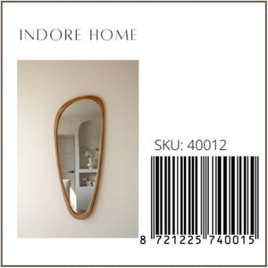 Indore Home spiegel organische vorm asymmetrisch wandspiegel 120cm -