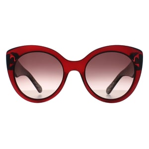 Salvatore Ferragamo Cat Eye Womens Crystal Burgundy Grey Gradient SF964S