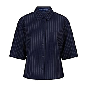 Red Button Blouse srb4777 nora pinstripe darkblue