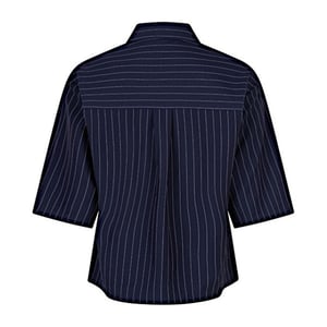 Red Button Blouse srb4777 nora pinstripe darkblue