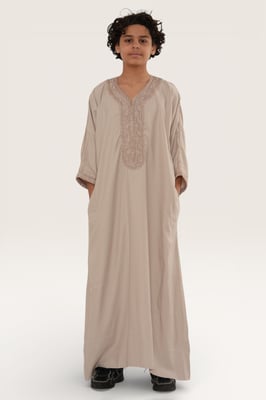 Kinderen jongens zalm Marokkaanse Thobe gewaad Djellaba Gandoura Eid Jubba- K-HM66