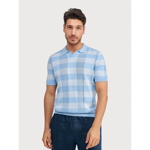 Blue Industry De gebreide print polo |