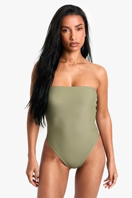 Petite Swimwear Essentials Bandeau Swimsuit
