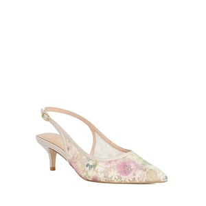 Dune Ladies Chamomile - Floral Sling-Back Kitten Heels
