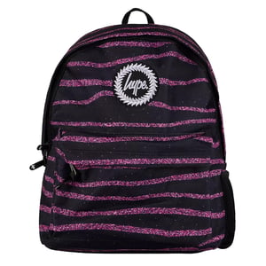 Hype Glitter Stripe Black/Pink Backpack