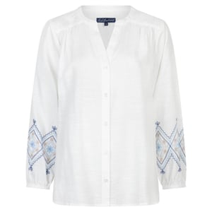 Red Button Blouse lange mouw srb4829