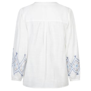 Red Button Blouse lange mouw srb4829