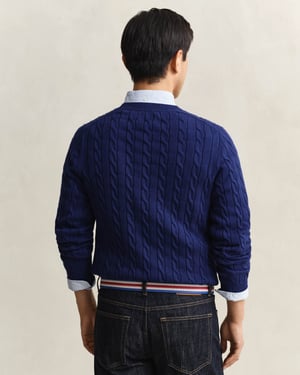 432 Crew Neck Jumper in Dark Blue