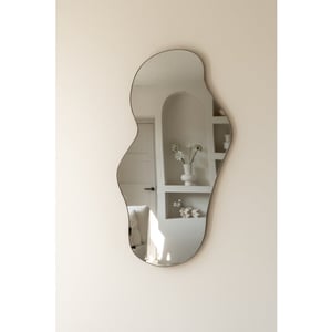 Indore Home Spiegel troas | bronzen organische vorm spiegel | asymmetrisch design | 110 x 62