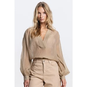 Jansen Amsterdam Nadine 755 lp baloon blouse sand