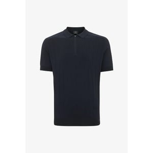 Genti Polo rib zip dark