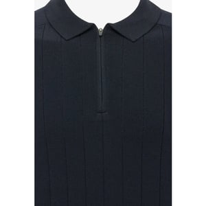 Genti Polo rib zip dark