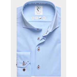 R2 Amsterdam Overhemd extra lange mouw solid technical dobby knitted 132.wsp.xls.001/018