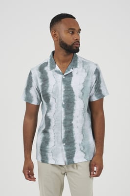 Green Regular Fit Printed Button-Up Shirt