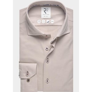 R2 Amsterdam Casual hemd lange mouw solid technical dobby knitted 132.wsp.001/045