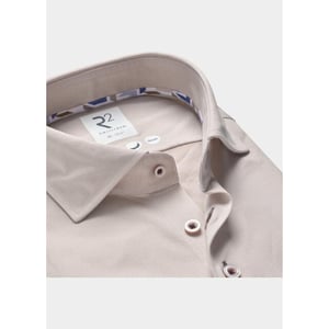 R2 Amsterdam Casual hemd lange mouw solid technical dobby knitted 132.wsp.001/045