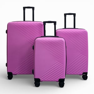 Valise rigide rose Valise robuste à 8 roues pour cabine